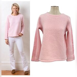 Dudley Stephens Alden Crewneck Top Pullover Shearling Fleece Pink Size XXL